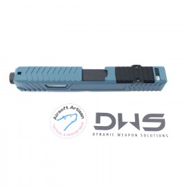 AIRSOFT ARTISAN Dynamic Weapon Solution Slide Kit for Tokyo Marui Model 17 - H-185 BLUE TITANIUM